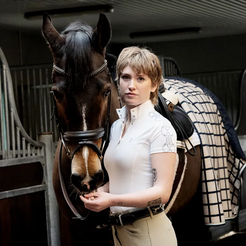 Tredstep Snaffle Short Sleeve Competition Shirt White-5