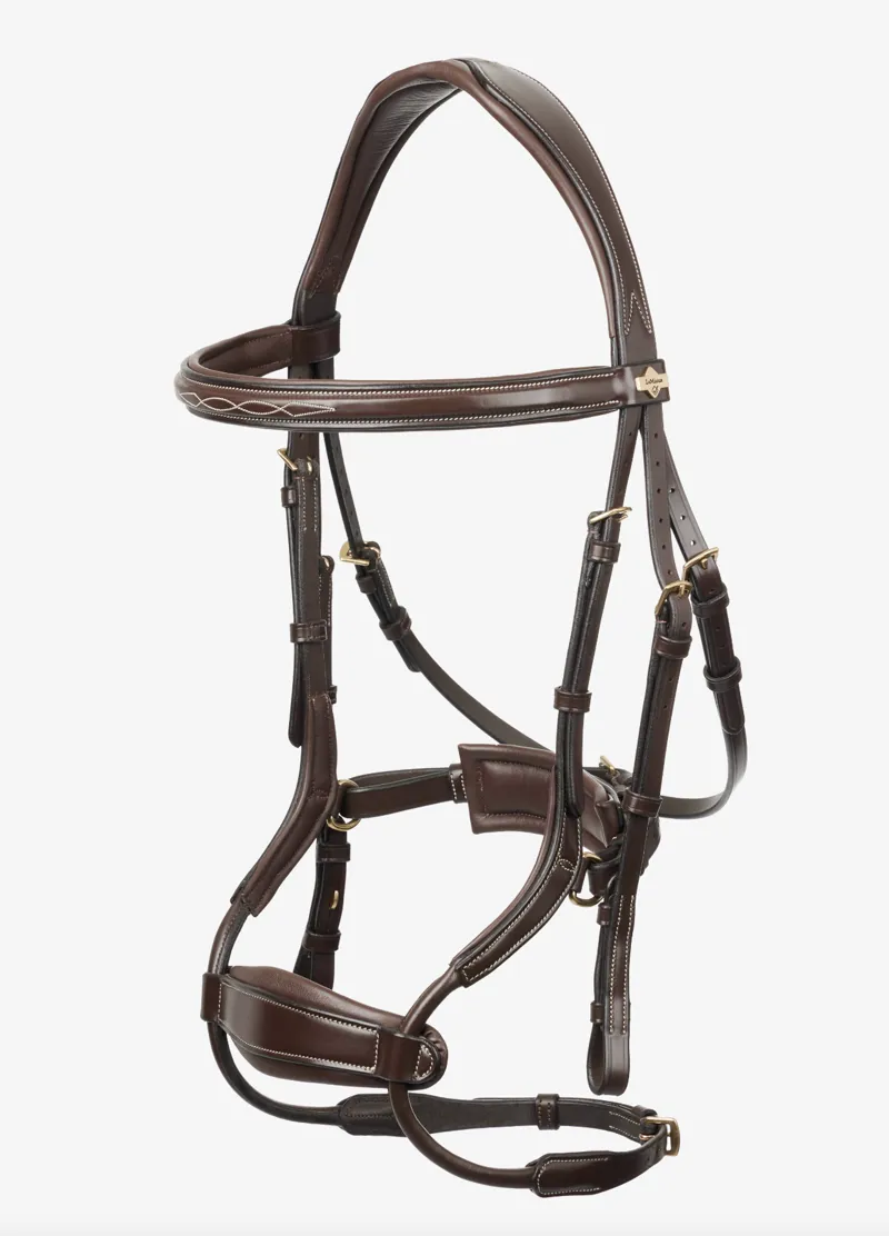 LeMieux Kudos Clear Arc Bridle Havana/Brass