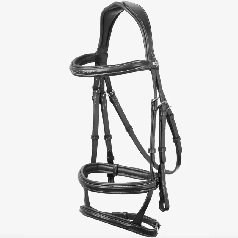 LeMieux Kudos Double Noseband Bridle Black/Silver