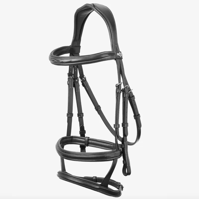 LeMieux Kudos Double Noseband Bridle Havanna/Brass