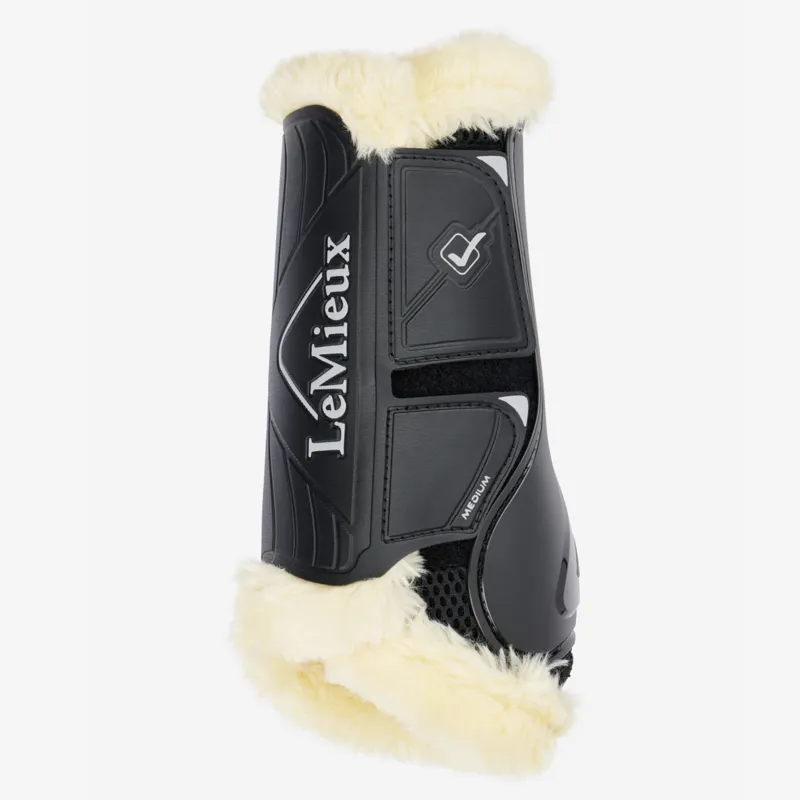 LeMieux Motionflex Dressage Boot With Fur Edge Black/Natural