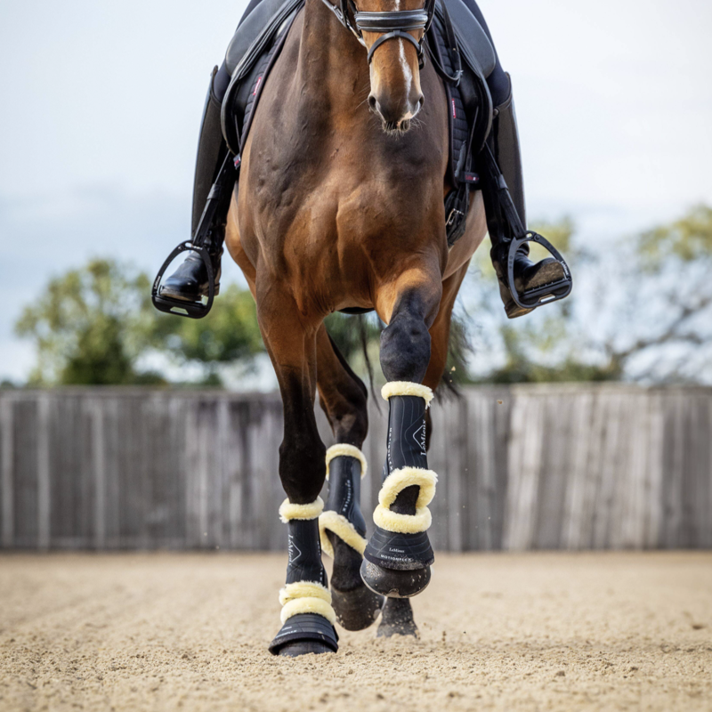 LeMieux Motionflex Dressage Boot With Fur Edge Black/Natural-2