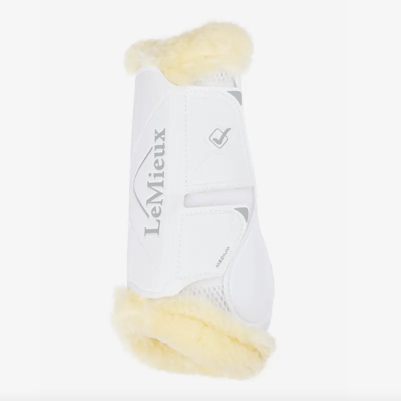 LeMieux Motionflex Dressage Boot With Fur Edge White/Natural