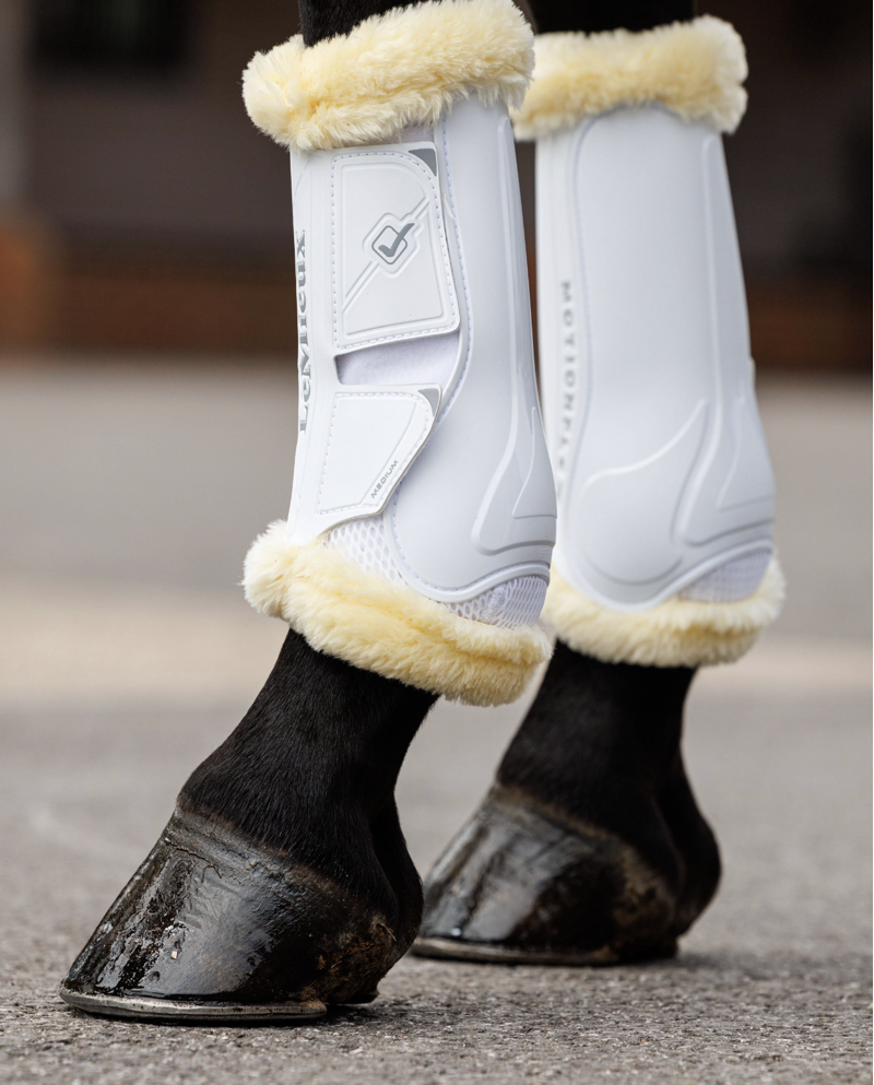 LeMieux Motionflex Dressage Boot With Fur Edge White/Natural-3
