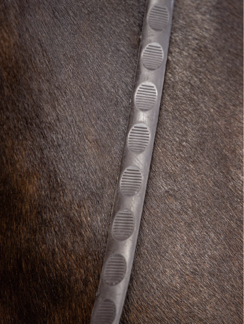 LeMieux Magna Grip Rubber Reins Brown/Brass-1
