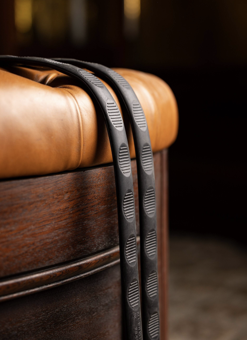 LeMieux Magna Grip Rubber Reins Brown/Silver-1