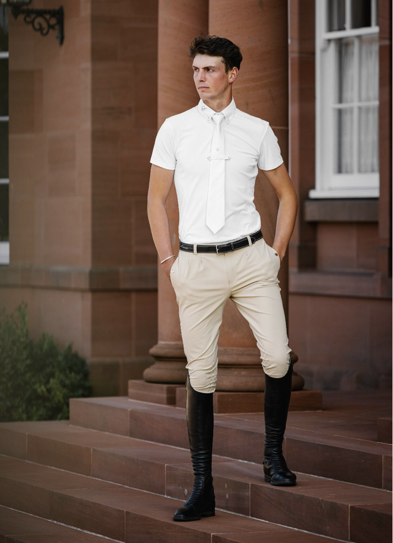 LeMieux Mens Elite Classic Pleated Breech Beige-4