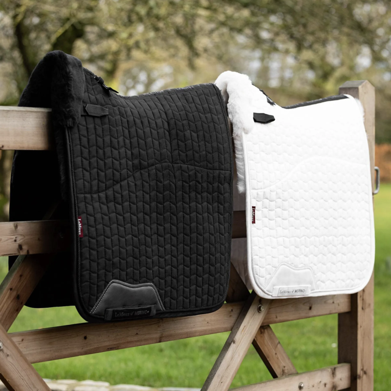 Le Mieux Merino+ Half Lined Dressage Square Black/Black-1
