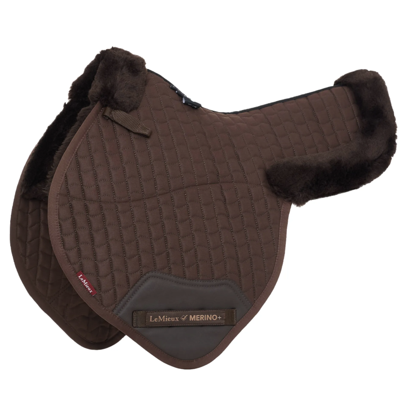 LeMieux Merino+ Half Lined Close Contact Numnah Brown/Brown