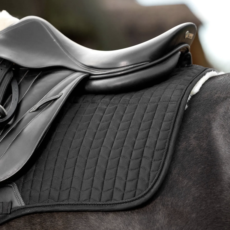 LeMieux Merino+ Half Lined Suede EuroJump Square Black/Natural-3