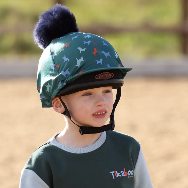 Tikaboo Hat Cover Green Horse One Size-1