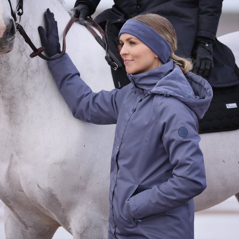 Aubrion Ladies Halcyon Long Coat Blue-3