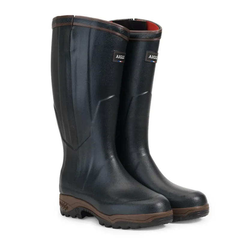 Aigle Parc 2 Iso Open Wellington Bronze Neoprene Lined With Zip Unisex