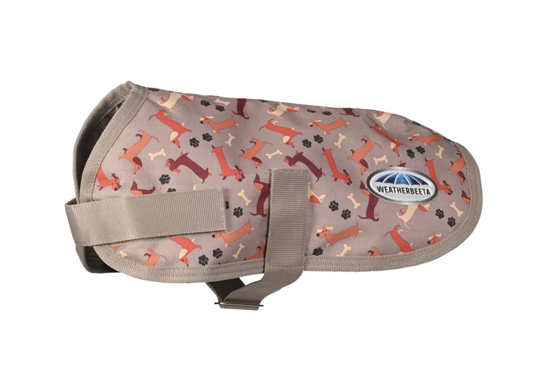 WeatherBeeta ComFiTec Essential Dog Coat Dachshund Print