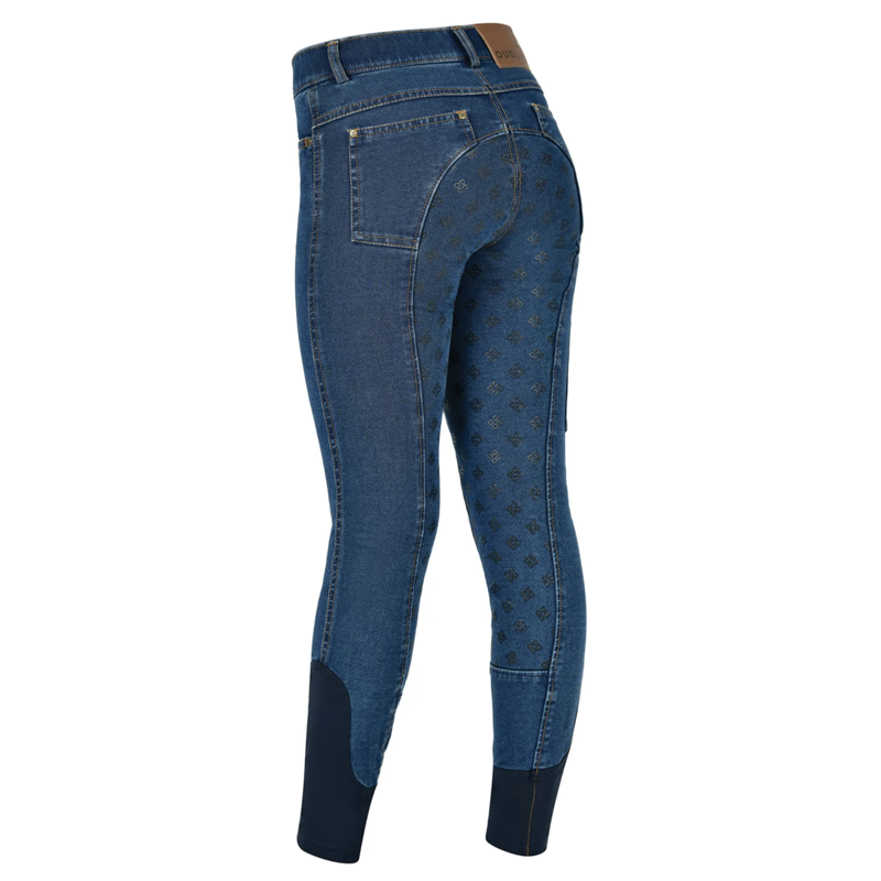 Dublin Kids Shona Denim Full Seat Breeches Light Blue-1