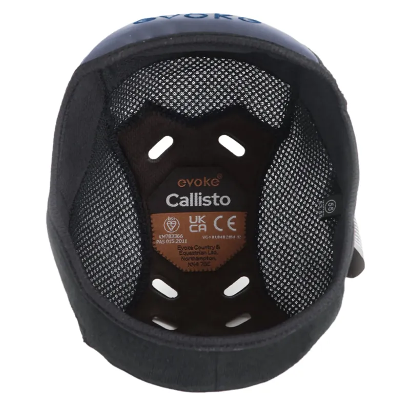 Evoke Callisto Removeable Crown Padded Helmet Liner Navy