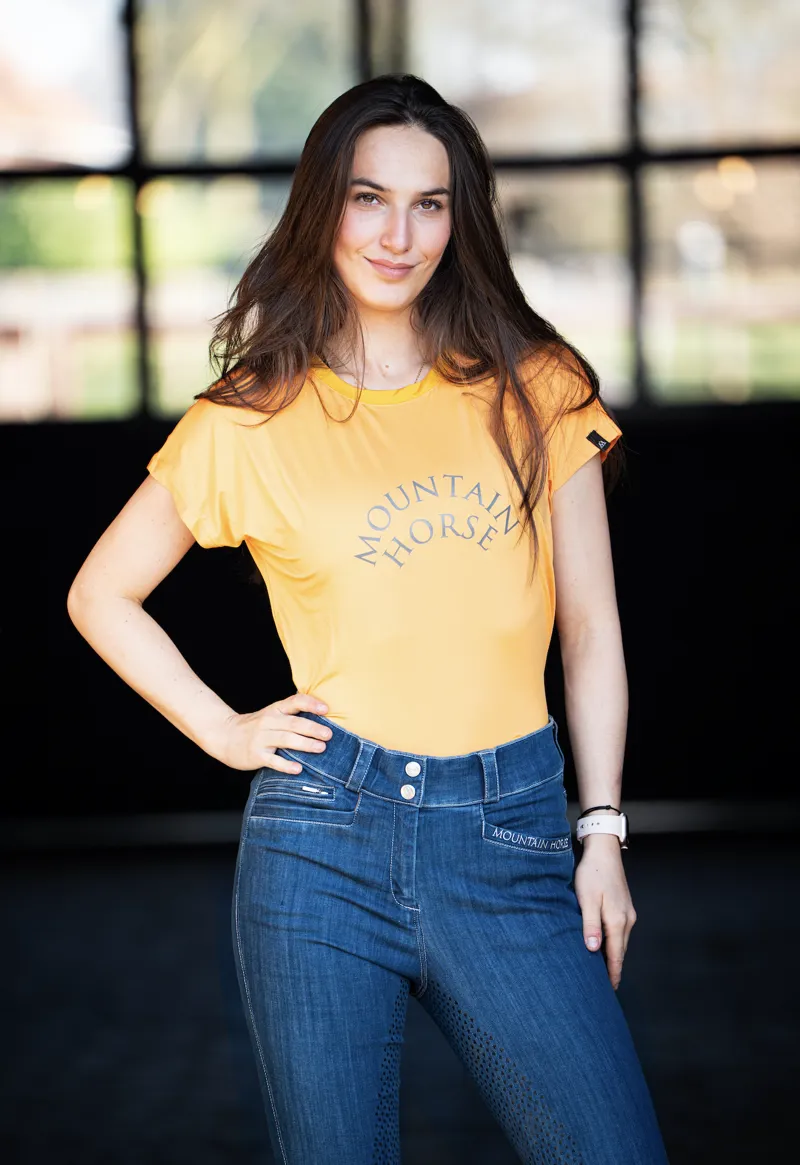 Mountain Horse Womens Active Loose Tee Spicy Orange-2