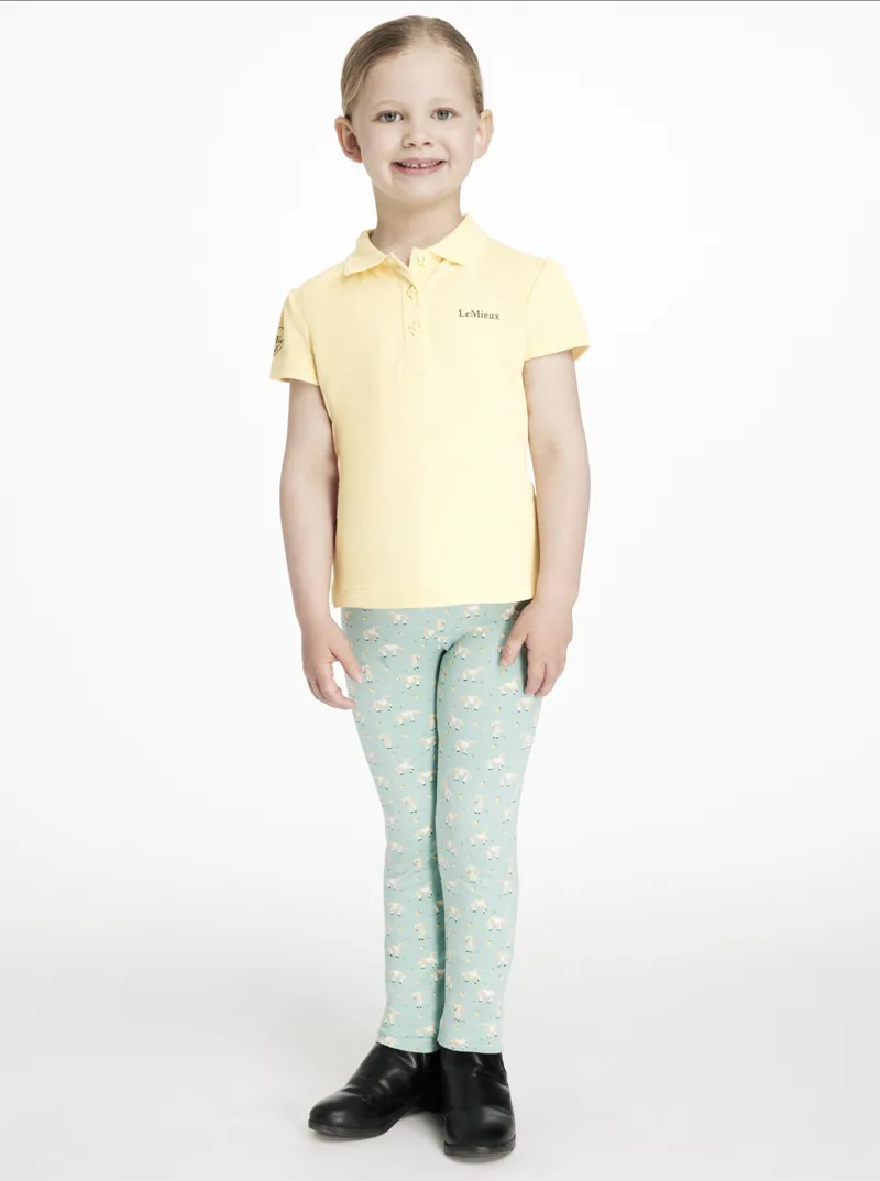 LeMieux Mini Riding Legging 2 Pack Aqua Peony-1