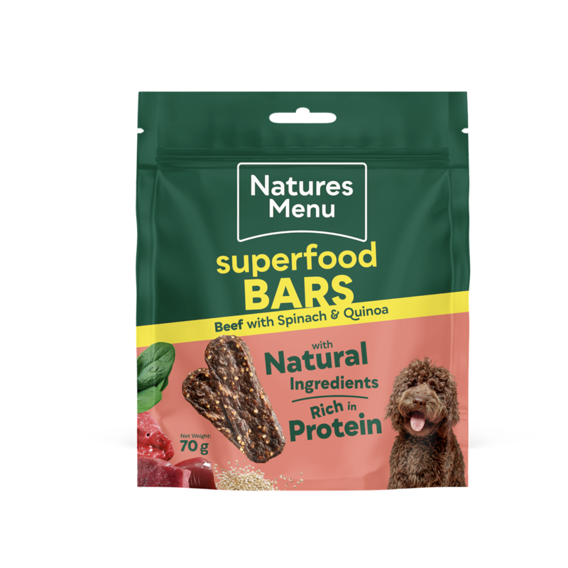 Natures Menu Superfoods Snacks Beef Superfood Bars 70g