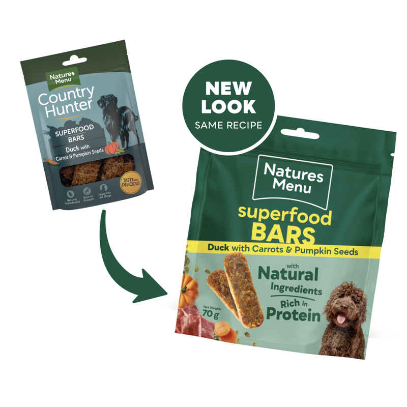 Natures Menu Superfoods Snacks Duck Superfood Bars 70g-3