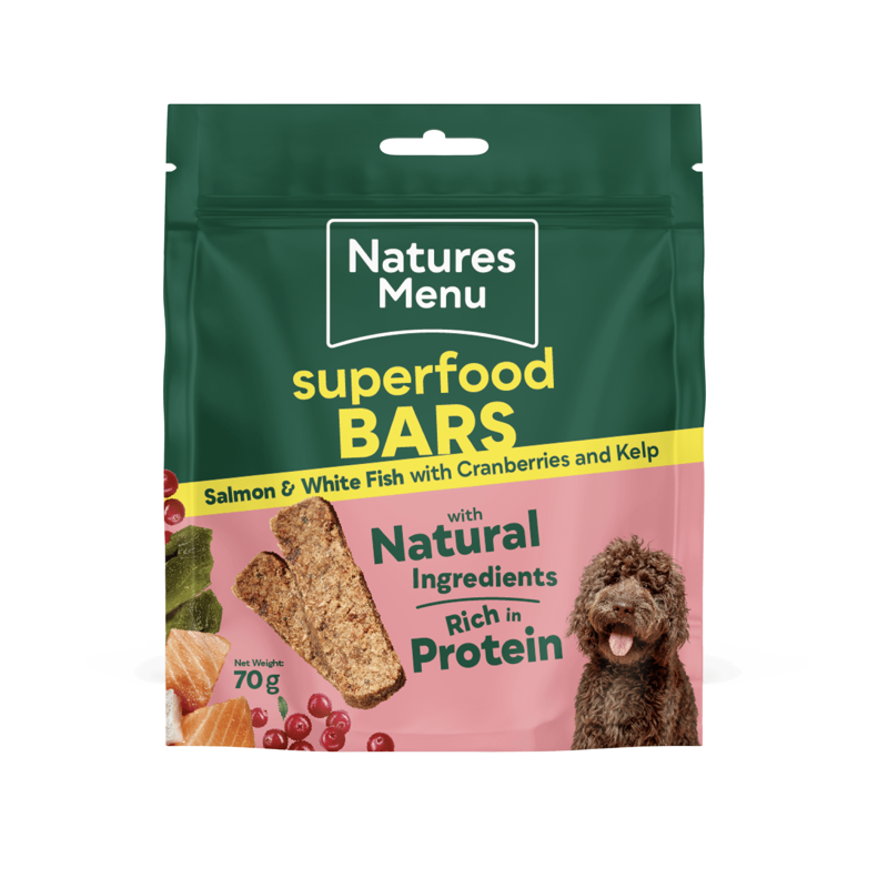 Natures Menu Salmon and White Fish Superfood Bars 70g