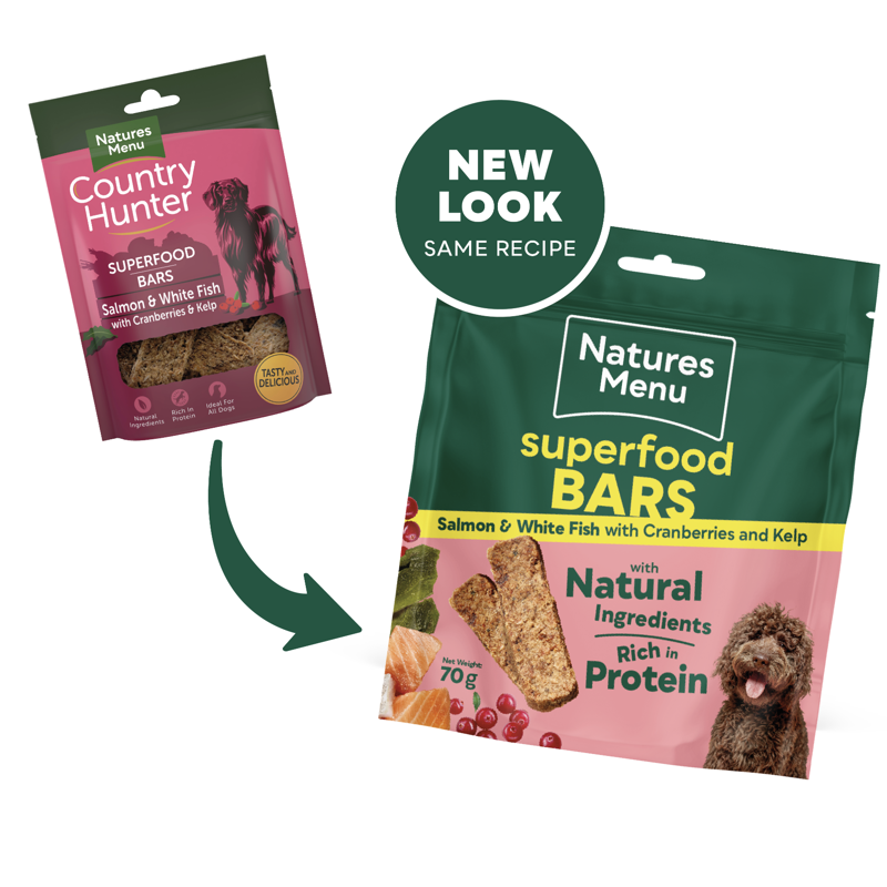 Natures Menu Salmon and White Fish Superfood Bars 70g-3