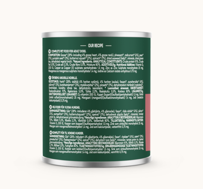 Natures Menu Country Hunter Pheasant and Goose with Superfoods Can 600g-1