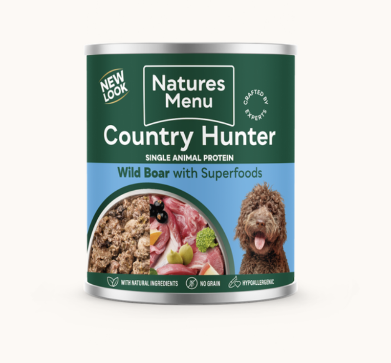 Natures Menu Country Hunter Wild Boar with Superfoods Can 600g