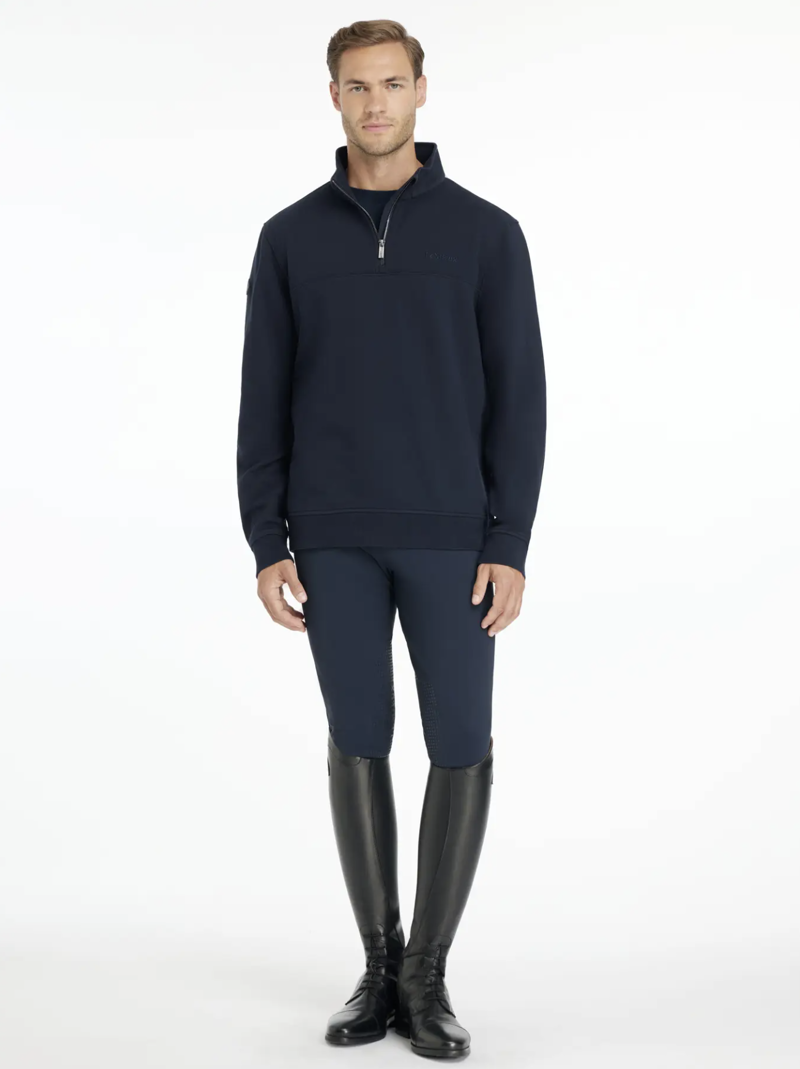 LeMieux Mens Quarter Neck Sweat Navy-2
