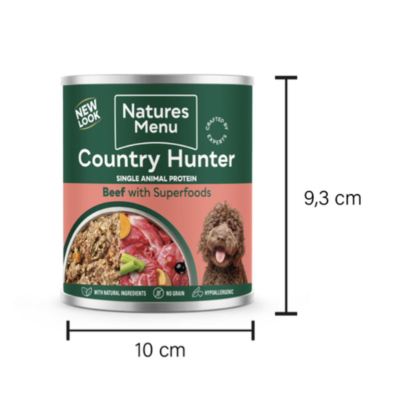 Natures Menu Country Hunter Beef with Superfoods Can 600g-2