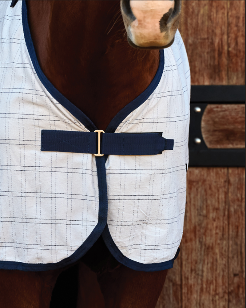 Weatherbeeta Comfitec Cotton Sheet Liner White/Navy-1