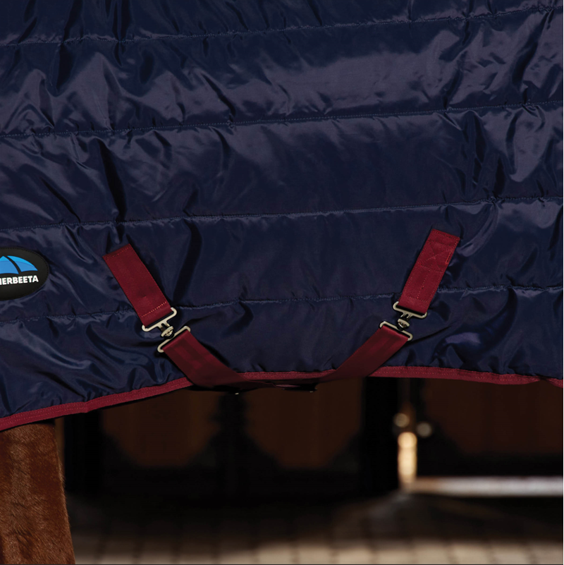 Weatherbeeta Comfitec Quilt Stable Standard Neck 100G Navy/Burgundy-2