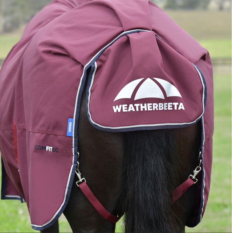 Weatherbeeta Comfitec Essential Turnout Combo 50G Burgundy/Navy-5