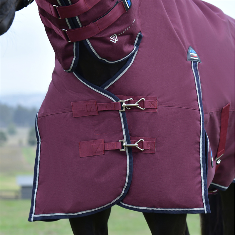 Weatherbeeta Comfitec Essential Turnout Combo 50G Burgundy/Navy-3