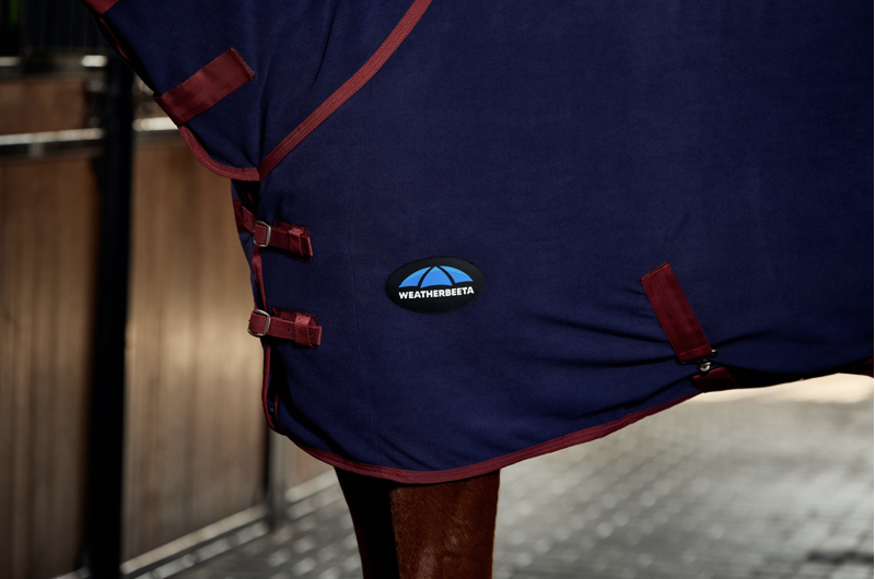 Weatherbeeta Anti-Static Fleece Cooler Combo Neck Navy/Burgundy-5