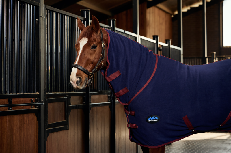 Weatherbeeta Anti-Static Fleece Cooler Combo Neck Navy/Burgundy-4