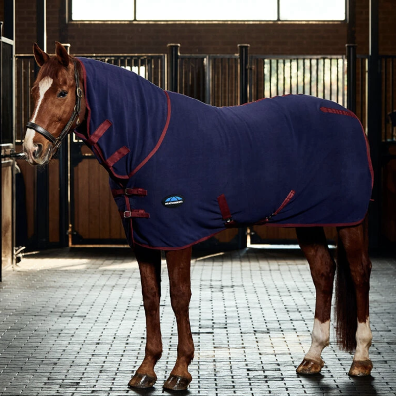 Weatherbeeta Anti-Static Fleece Cooler Combo Neck Navy/Burgundy