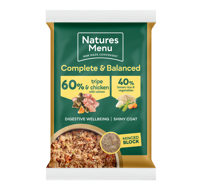 Natures Menu Frozen Mince Chicken And Tripe Dinner 300G