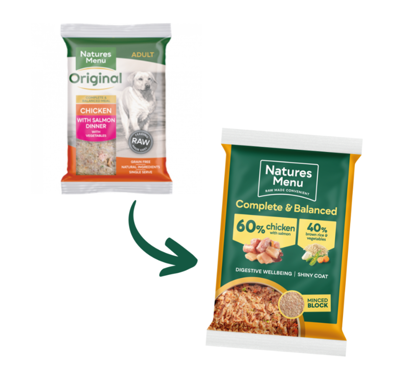 Natures Menu Frozen Mince Chicken and Salmon Dinner 300G-3