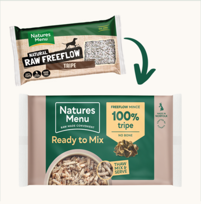 Natures Menu Ready To Mix Free Flow Tripe 2KG-3