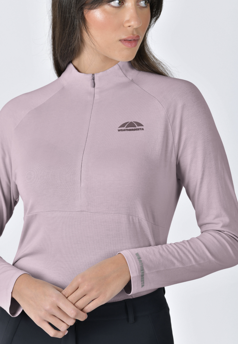 Weatherbeeta Ladies Bamboo Long Sleeve Performance Base Layer Lilac-3