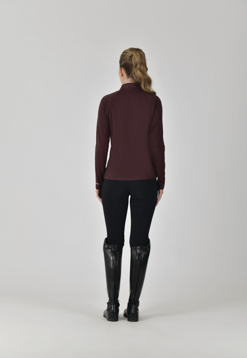 Weatherbeeta Ladies Bamboo Long Sleeve Performance Base Layer Mulberry-3