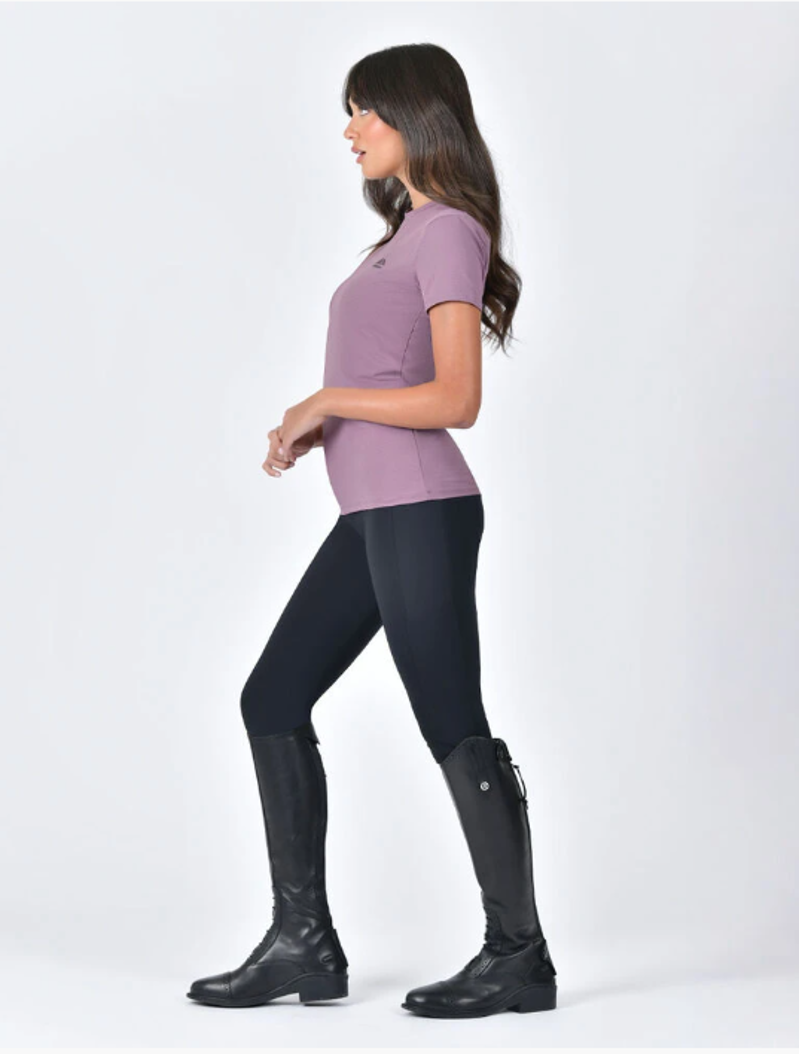 Weatherbeeta Womens Relaxed UV Short Sleeve Tee Mauve Wine-2