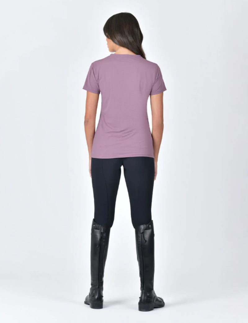 Weatherbeeta Womens Relaxed UV Short Sleeve Tee Mauve Wine-3