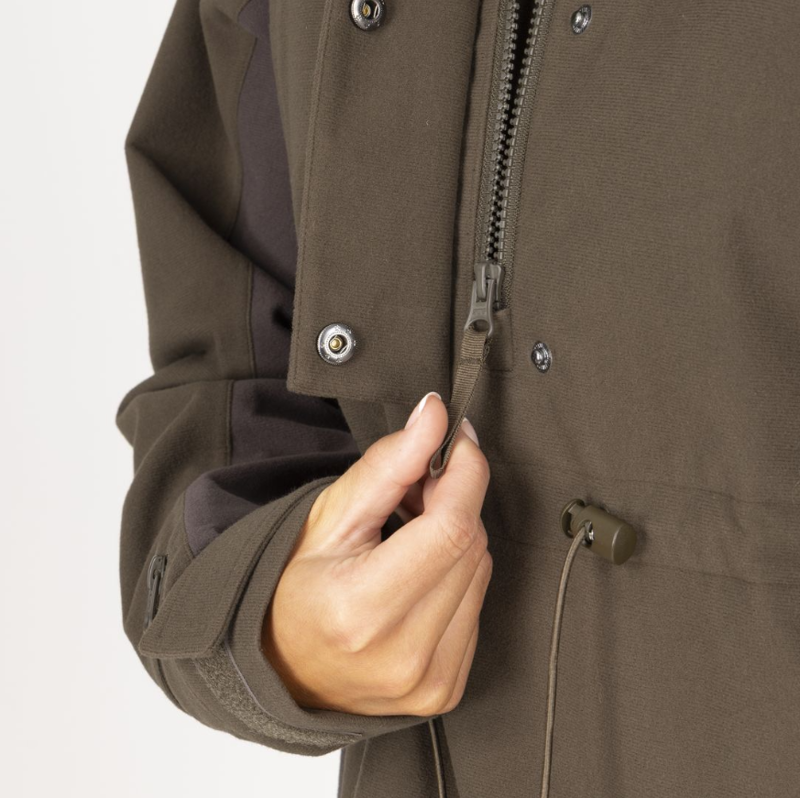 Shires Aubrion Heritage Quarter Zip Jacket Unisex Dark Olive-2