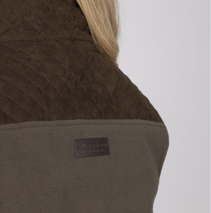 Shires Aubrion Heritage Fleece Gilet Unisex Dark Olive-3