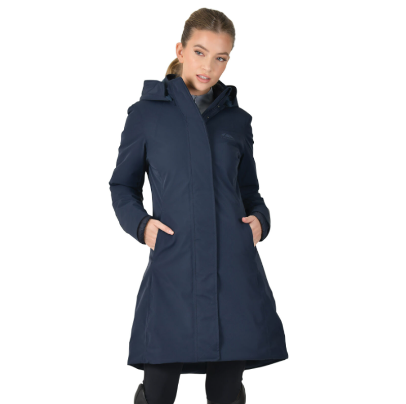 Weatherbeeta Womens All Purpose Waterproof Longline Equestrian Jacket Navy-1