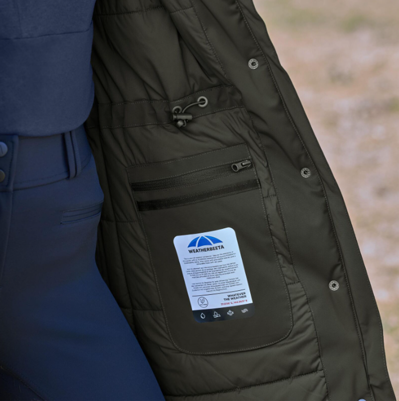 Weatherbeeta Womens All Purpose Waterproof Longline Equestrian Jacket Midnight Green-3