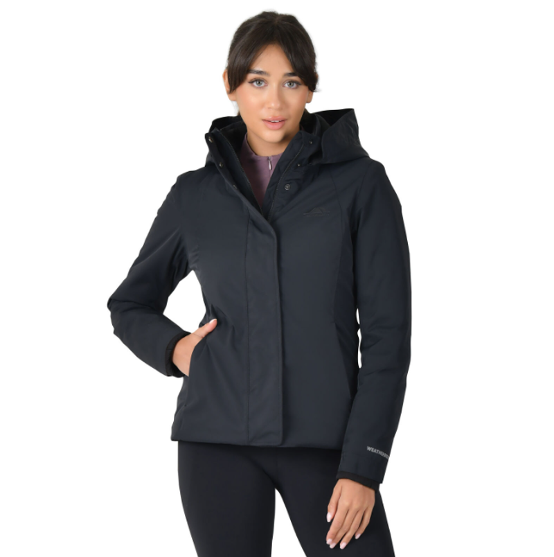 Weatherbeeta Womens Protect Jacket High Neck Coat Black-1