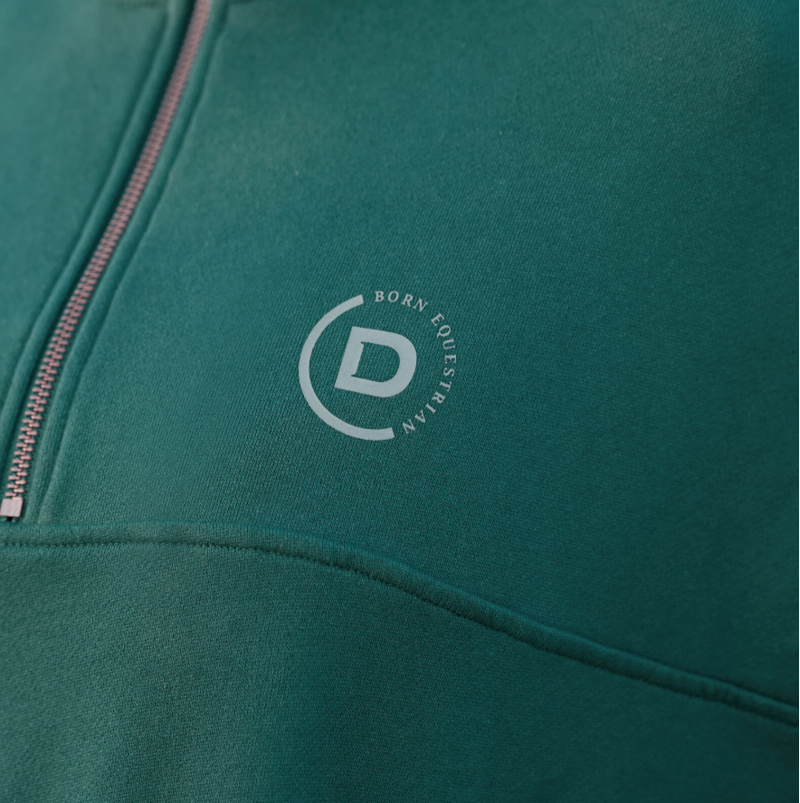 Dublin Ladies 1/4 Zip Fleece Pullover Dark Emerald Green-2